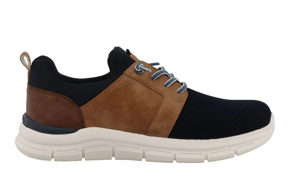 Mustang Navy & Brown Mesh Runners Navy