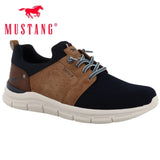 Mustang Navy & Brown Mesh Runners Navy