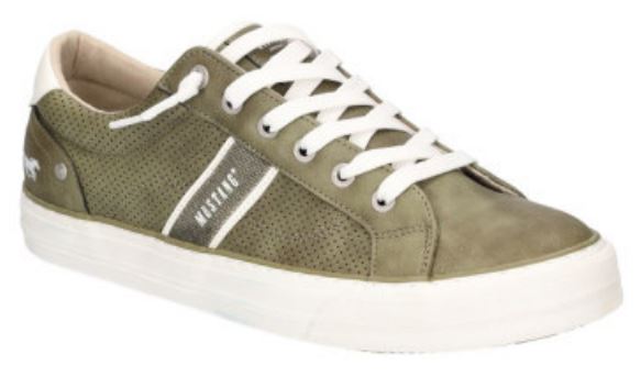 Mustang Olive Laced Casual Shoes Green
