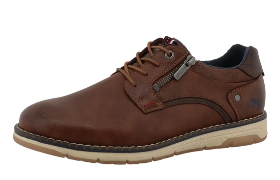 Mustang Oxford Side Zip Brown Shoes Brown