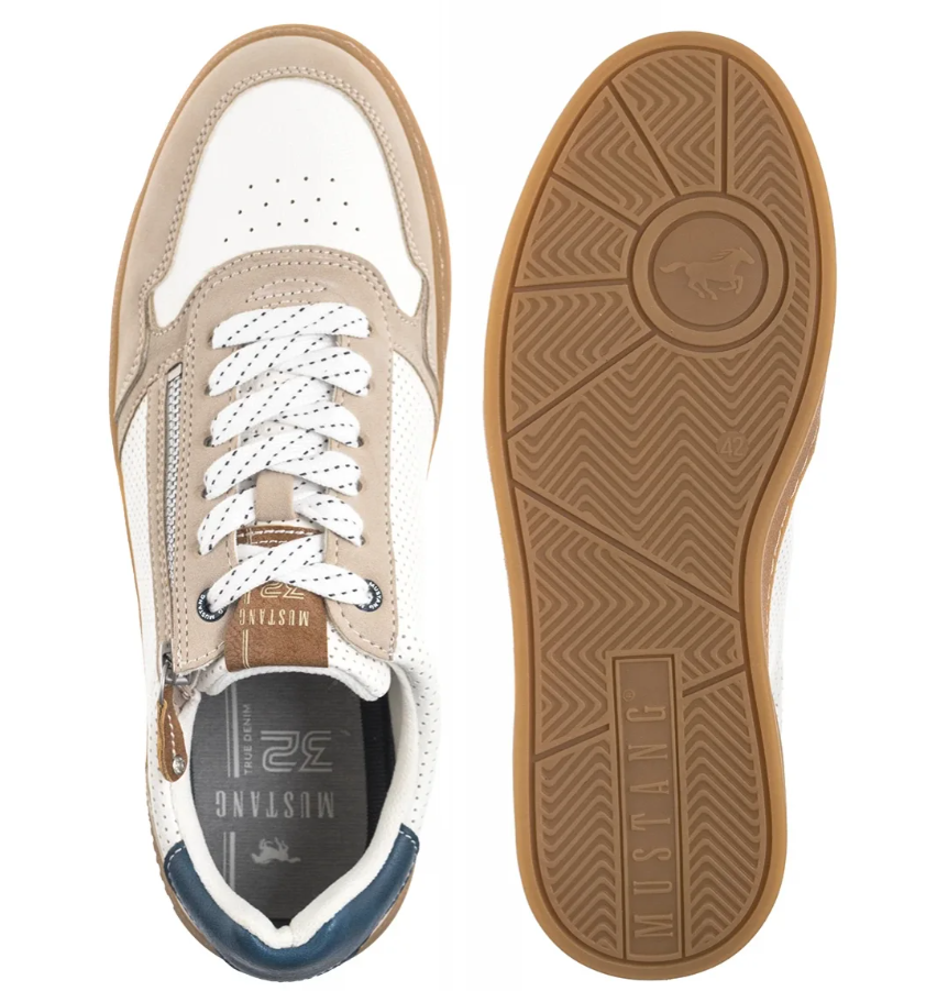 Mustang Side Zip Sarenza Beige Shoe Beige