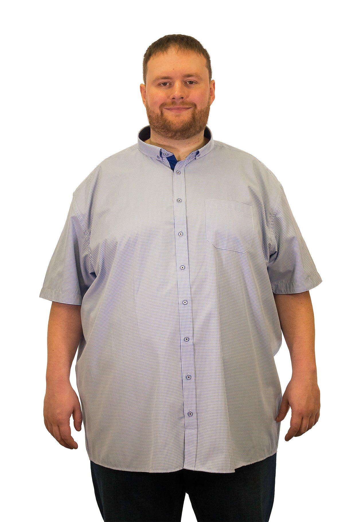 Mc Ivor Odhran Sky Blue Check Shirt Sky Blue