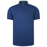 Peter Gribby Interlock Denim Blue Polo Blue