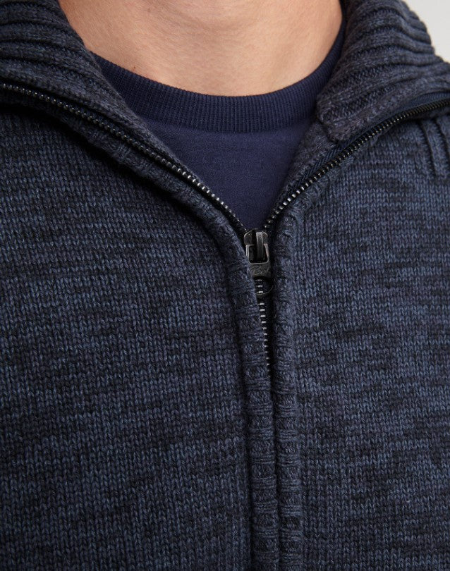 Petrol Gambell Full Zip Navy Knit Navy