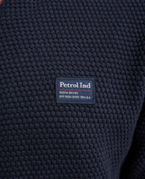 Petrol Sitka Full Zip Rib Navy Sweater Navy