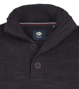 Petrol Dill Quarter Zip Black Knit Black