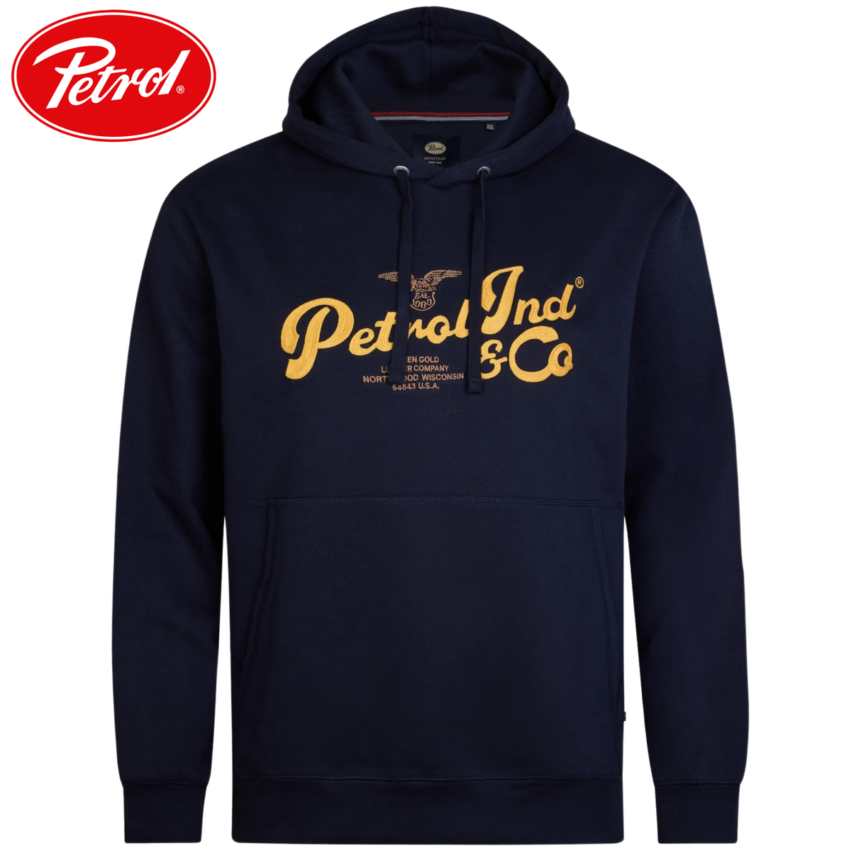 Petrol Flagstaff Logo Navy Hoodie Navy