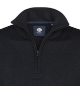 Petrol Logan Quarter Zip Black Knit Black