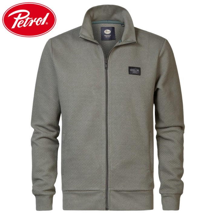 Petrol Sitka Full Zip Rib Green Sweater Green