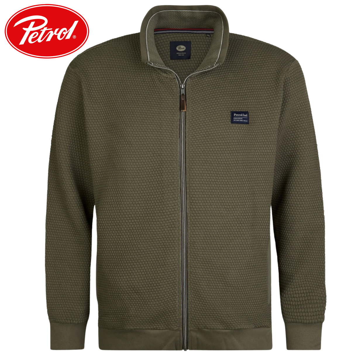Petrol Sitka Full Zip Rib Green Sweater Green