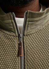 Petrol Sitka Full Zip Rib Green Sweater Green