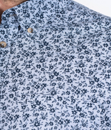Pre End Chris Print Short Sleeve Shirt Blue