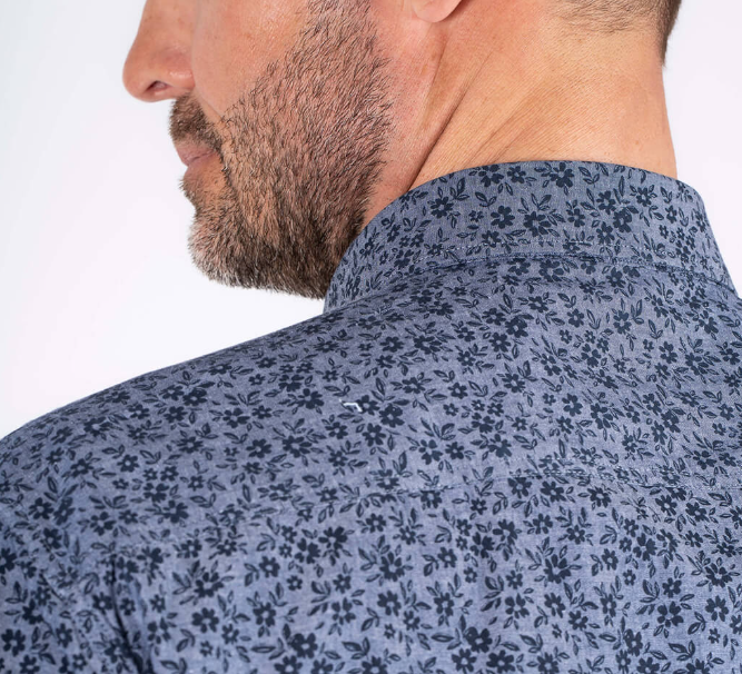 Pre End Chris Print Sapphire Shirt Navy