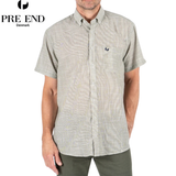 Pre End Edwin Twill Short Sleeve Shirt Green