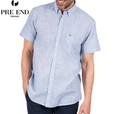 Pre End Edwin Twill Short Sleeve Shirt Blue