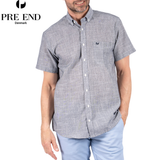 Pre End Edwin Twill Short Sleeve Shirts Navy