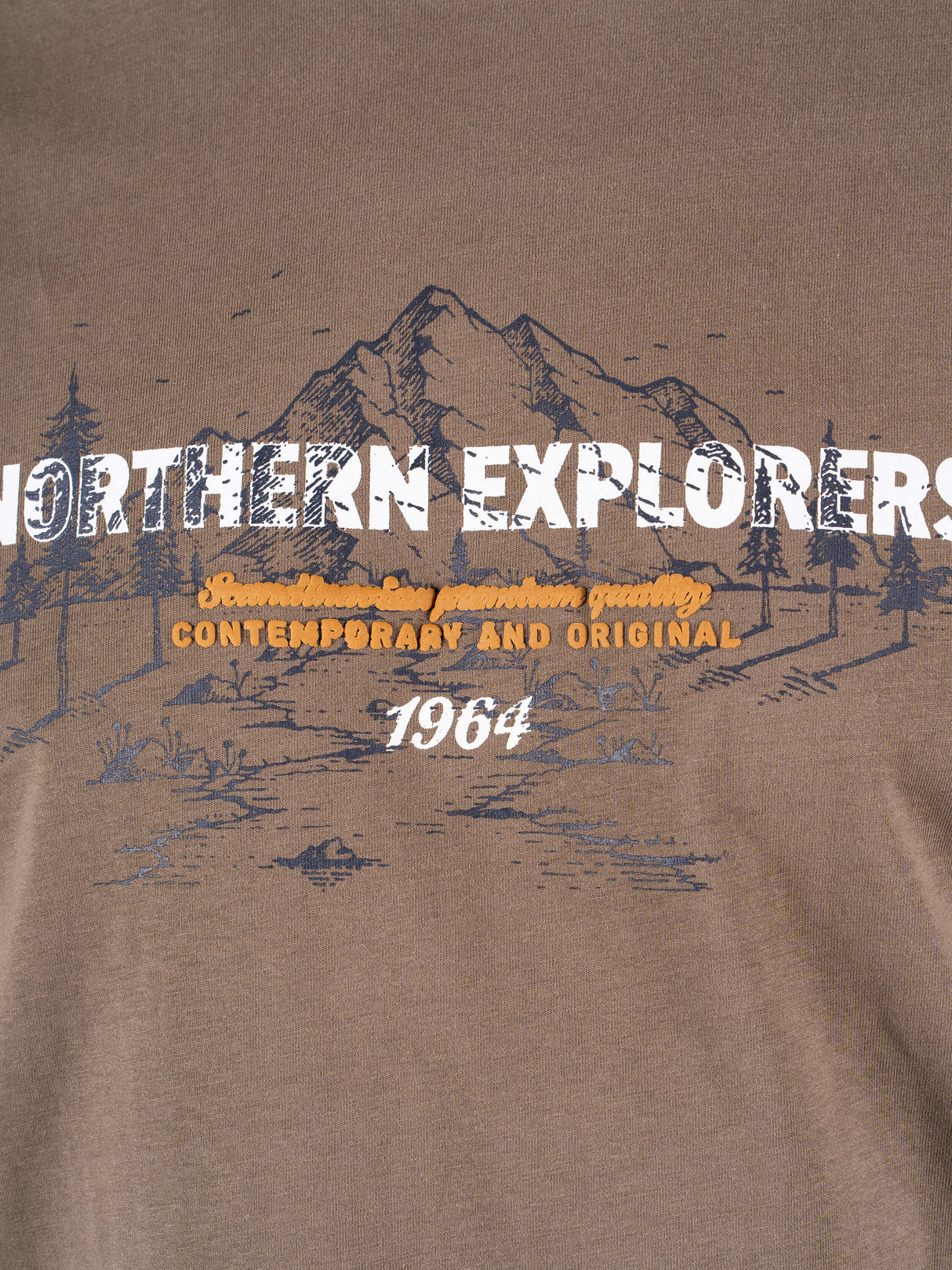 Pre End James Logo Copper T-Shirt Brown