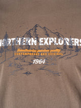 Pre End James Logo Copper T-Shirt Brown