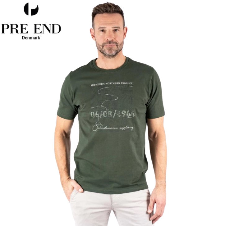 Pre End James Logo Old Green T-Shirt Green