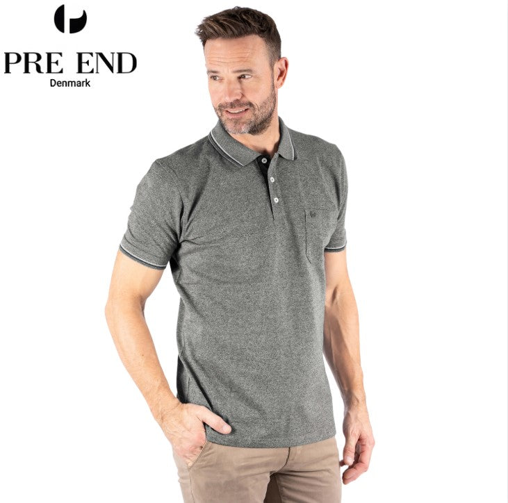 Pre End Jones Tipped Black Polo Shirt Black