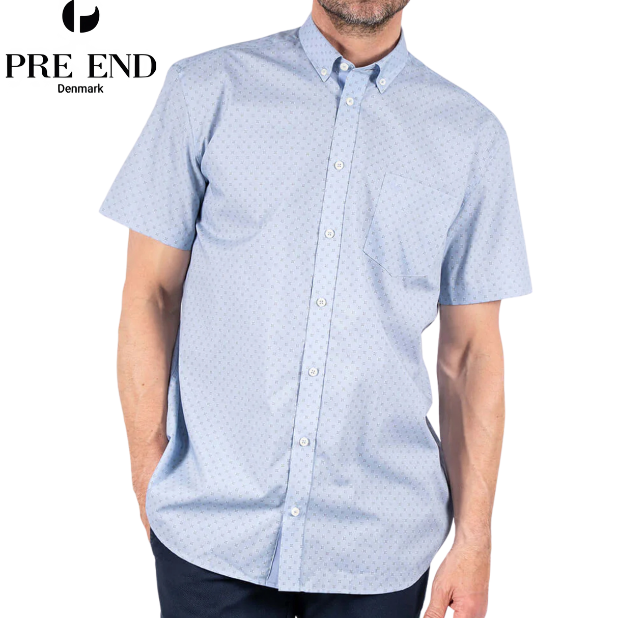 Pre End Napoli Short Sleeve Blue Shirt Blue
