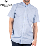 Pre End Napoli Short Sleeve Blue Shirt Blue