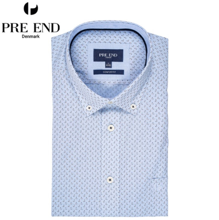 Pre End Napoli Print Blue Shirt Blue