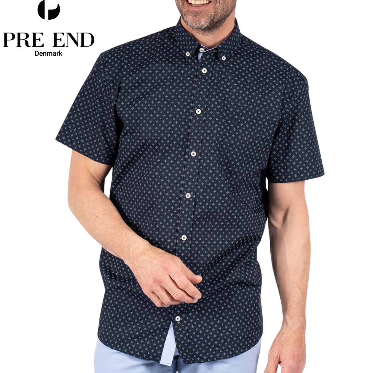 Pre End Napoli Short Sleeve Navy Shirt Navy