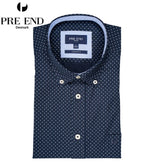 Pre End Napoli Print Long Sleeve Shirt Navy