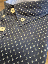 Pre End Napoli Print Long Sleeve Shirt Navy