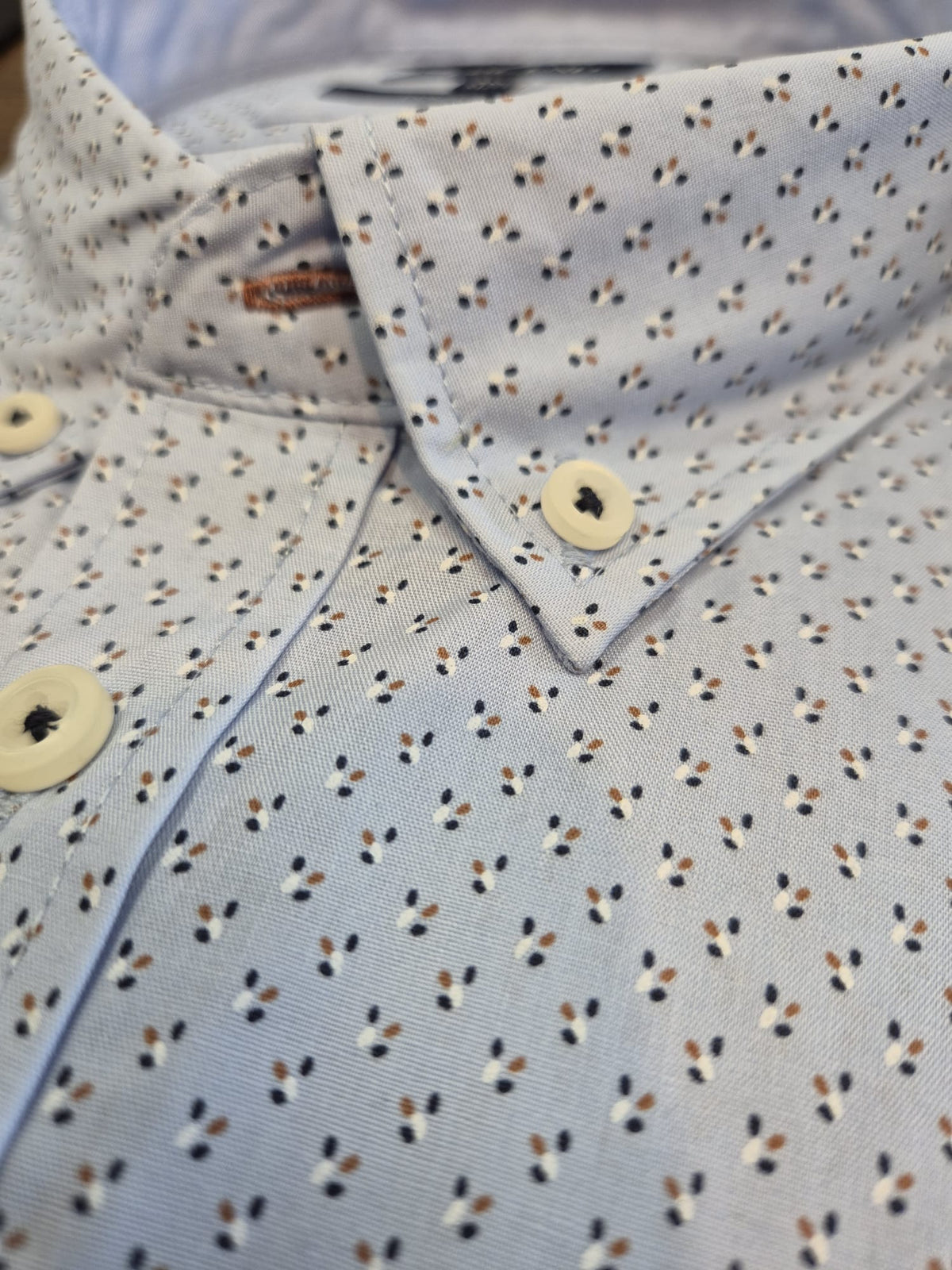 Pre End Napoli Print Blue Shirt Blue