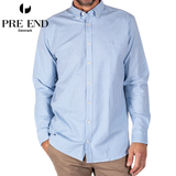Pre End Porter Blue Gingham Check Shirt Blue