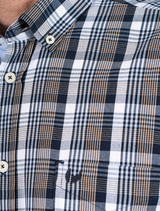 Pre End Rome Check Short Sleeve Sapphire Navy