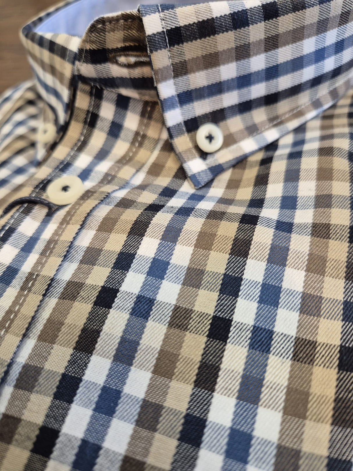 Pre End Rome Brown Check Shirt Brown