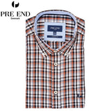Pre End Rome Check Copper Shirt Brown