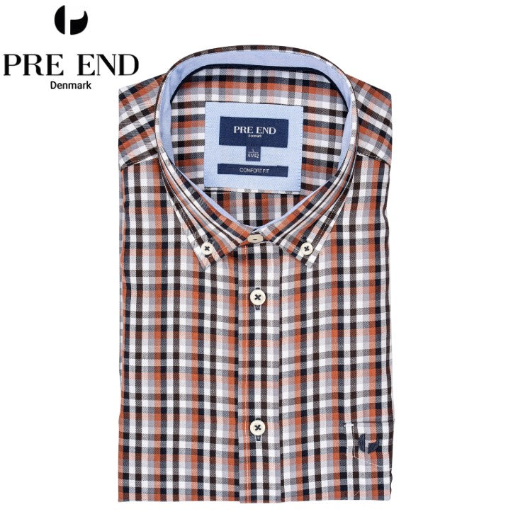 Pre End Rome Check Copper Shirt Brown