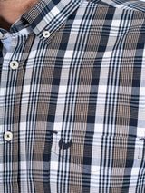 Pre End Rome Check Short Sleeve Sapphire Navy