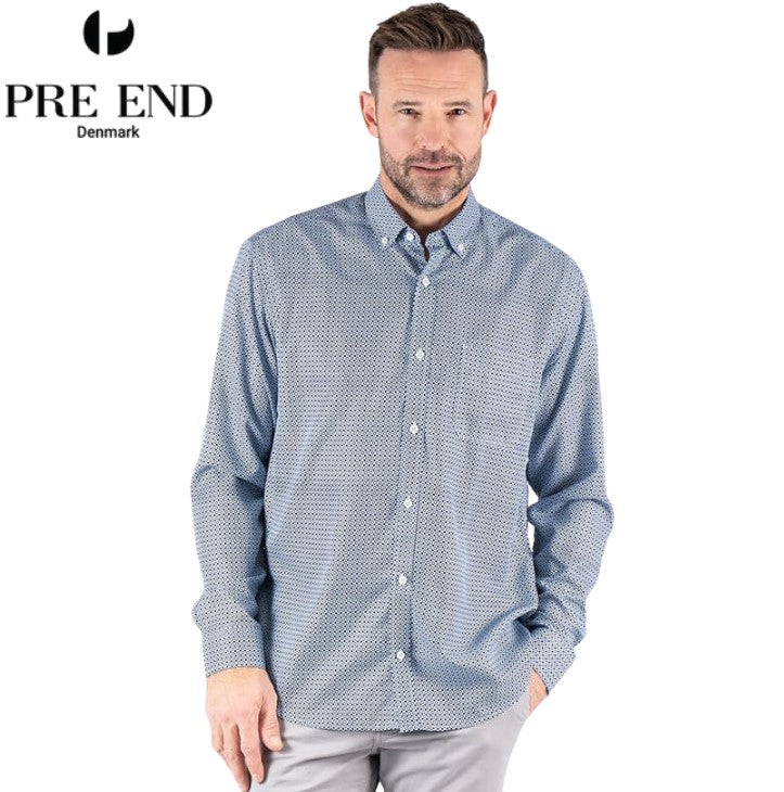 Pre End Andersen Blue Print Shirt Blue