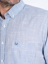 Pre End Edwin Twill Short Sleeve Shirt Blue