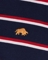 Raging Bull 2 Colour Breton Pique Polo Navy