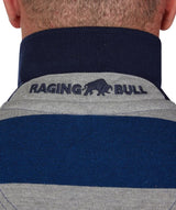 Raging Bull Cobalt Blue Hoop Pique Polo Blue