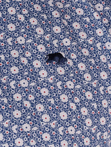 Raging Bull Blossom Print Poplin Shirt Navy
