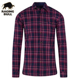 Raging Bull Heavy Twill Plaid Shirt Red