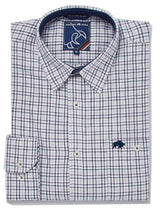 Raging Bull Brushed Twill Check Shirt Purple