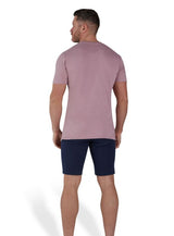 Raging Bull Chest Print Rose T-Shirt Pink