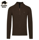 Raging Bull Chunky Quarter Zip Knit Khaki Green