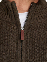 Raging Bull Chunky Quarter Zip Knit Khaki Green