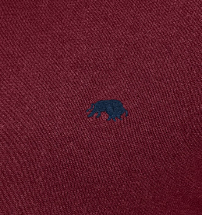 Raging Bull Classic Crew Neck Wine Knit Wine