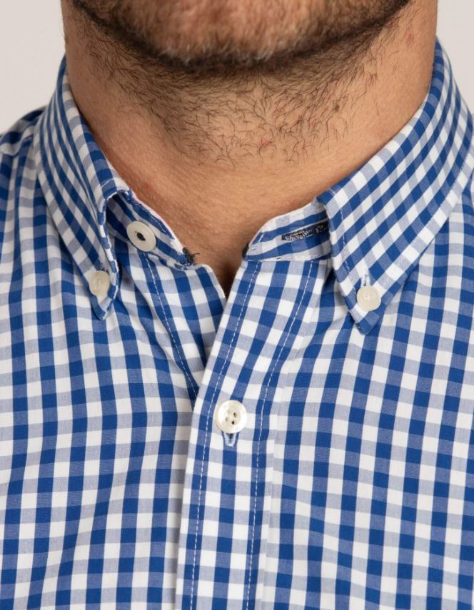 Raging Bull Classic Blue Gingham Check Blue