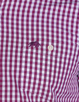 Raging Bull Classic Burgundy Check Shirt Purple